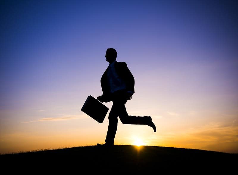  Silhouette of a man running with a briefcase tips if you are considering dropping out of college 