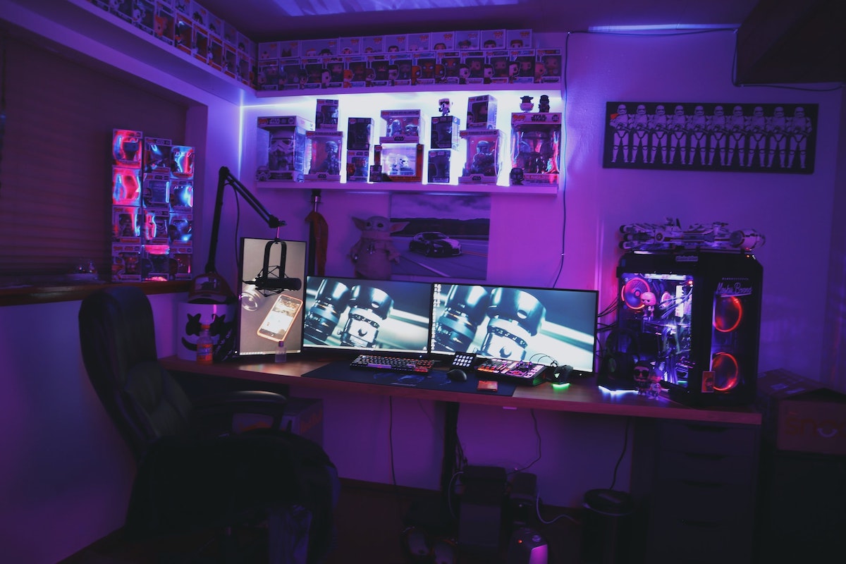 A streamer’s workspace